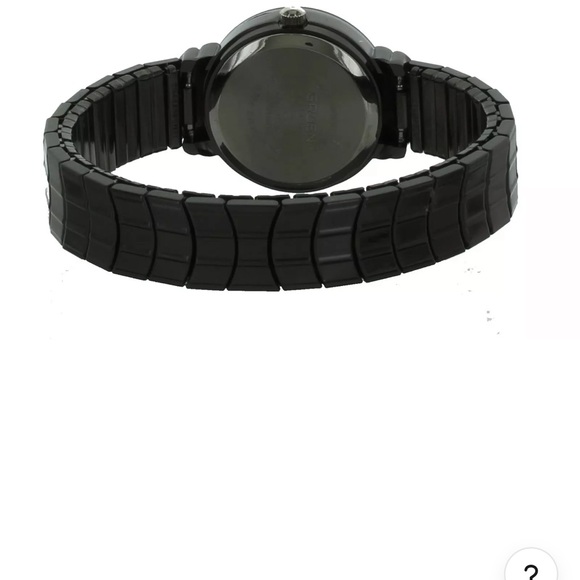 Vintage GRUEN Dimond Ladies Watch Black Tone Stretch Band in original box GU5015 - Picture 2 of 16
